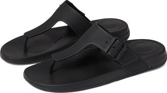 Iqushion Adjustable Buckle Flip-Flops (All Black) Women's Shoes