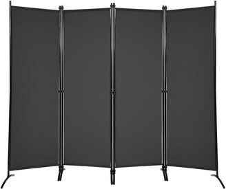 4-Panel Room Divider with Steel Frame - 88