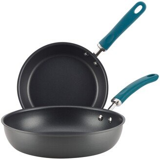 Create Delicious Hard-Anodized Aluminum Nonstick Deep Skillet Twin Pack, 9.5