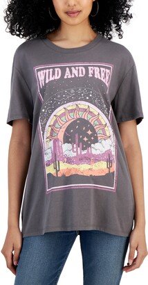 Juniors' Wild And Free Boyfriend T-Shirt