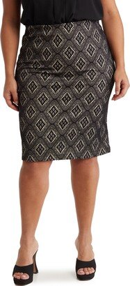 Renee C Diamond Print Pencil Skirt