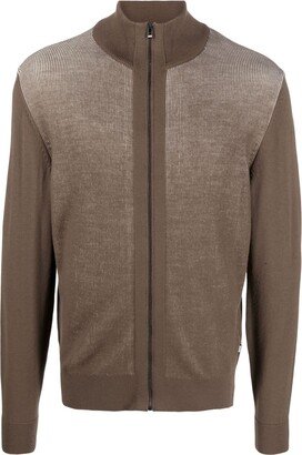 Ribbed Full-Zip Cardigan