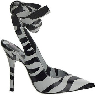 Venus Zebra Printed Ankle Strapped Pumps