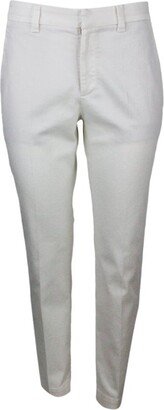 Mid-Rise Cropped Chino Trousers-AA