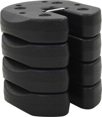 Gazebo Weight Plates 4 pcs Black 8.7x2 Concrete