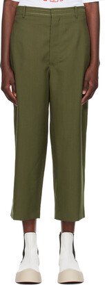 Green Cropped Trousers