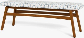 Scandinavian Dining Bench Jonathan Adler Malmo French Blue