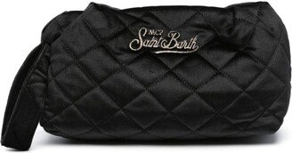 Quilted Velvet Makeup Bag