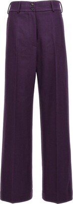 Button Detailed Straight Leg Pants-AD