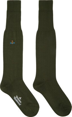 Khaki Plain Socks