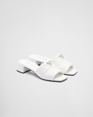 Quilted Nappa Leather Slides-AA