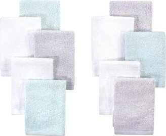 Baby Unisex Rayon from Bamboo Luxurious Washcloths, Mint Gray, One Size