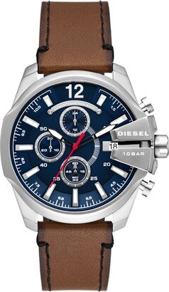 Chief Leather Strap Chronograph Watch, 43mm