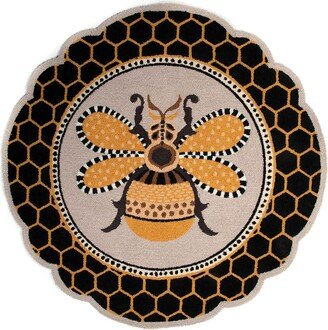 Queen Bee Rug, 4' Round