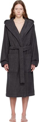 Gray Hooded Bathrobe