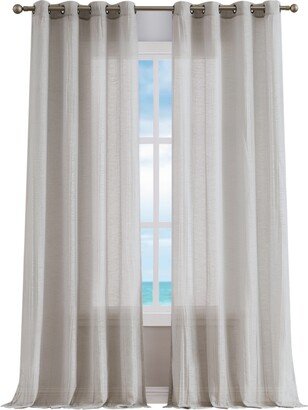 Cordelia Crushed Sheer Grommet Window Curtain Wide Panel Pair, 52 x 108