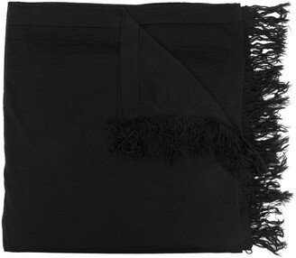 Frayed-Hem Virgn-Wool Scarf