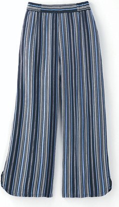 Women's Show Your Stripes Linen Crops - Navy Multi - XS