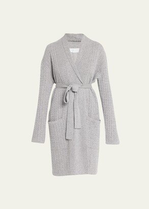 Arlotta Cashmere Cashmere Baby Cable-Knit Wrap Robe