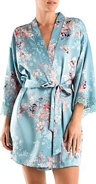 Fernwood Lace Trim Wrap Robe