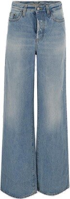 Button Detailed Straight Leg Jeans-AQ