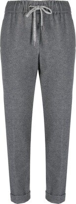 Drawstring Tapered Trousers-AI