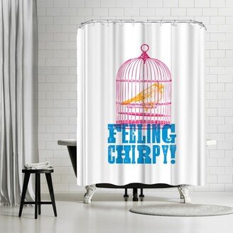 71 x 74 Shower Curtain, Feeling Chirpy by Motivated Type