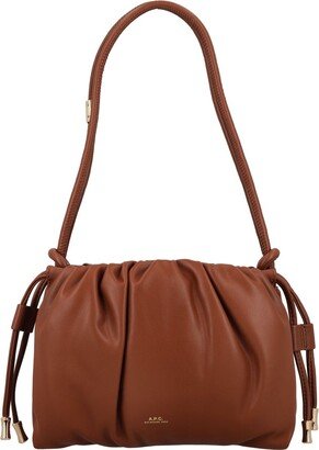 Ruched-Detail Drawstring Crossbody Bag