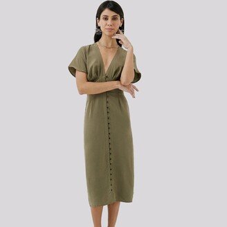 Piccoli Dutra Petite Silk Midi Dress