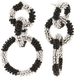 TJMAXX Black And White Link Linear Earrings For Women