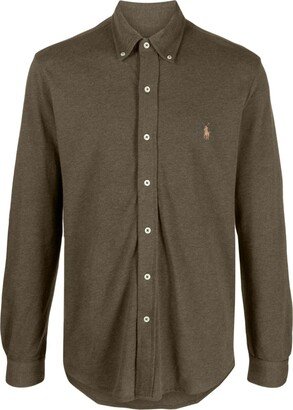 Horseferry-embroidered cotton shirt-AA