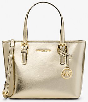 Jet Set Travel Extra-Small Metallic Top-Zip Tote Bag