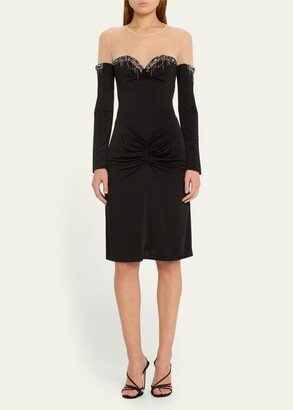 Rabanne Embellished Illusion Dress