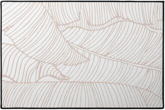 Door Mats: Banana Leaf - Blush Door Mat, Beige