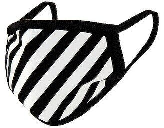 Diagonal Stripe Mask in Black