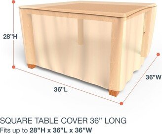 Budge Sedona Tan Outdoor Square Patio Table Cover Multiple Sizes