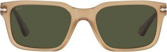 Rectangle Frame Sunglasses-BU