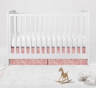 Sophia Paisley Coral Scroll Crib/Toddler Bed Skirt