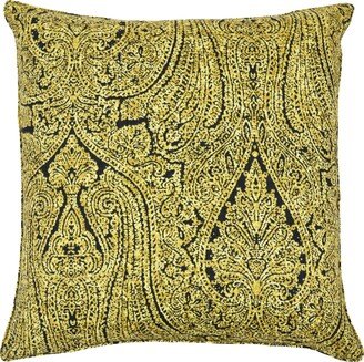 Outdoor Waterproof Transitional Dark Paisley Patterned Large Square Throw Pillows Cushions for Pool Patio Chair 26 x 26