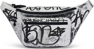 Graffiti-Print Belt Bag