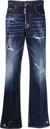 Distressed Bootcut Jeans-AA