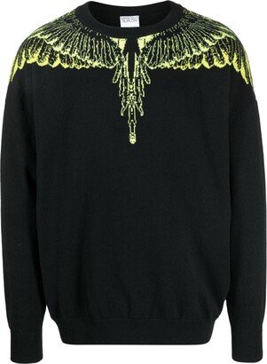 Wings-intarsia jumper