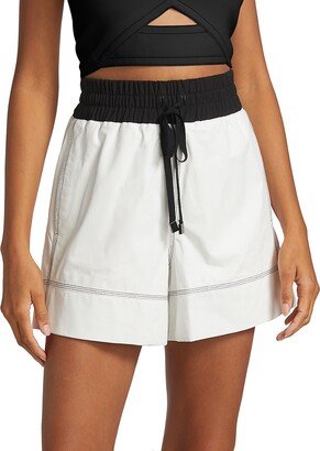 Leather Drawstring Shorts-AA