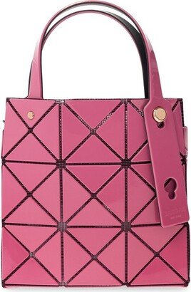 Geometric-Panelled Open-Top Tote Bag