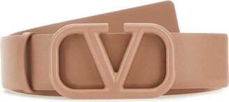 VLogo Plaque Buckled Belt-AC