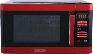 BLACK+DECKER 1.6 cu ft 1100W Microwave Oven - Red