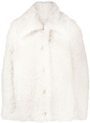 Lamb Fur Buttoned Jacket