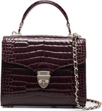 Mayfair midi crocodile-embossed bag