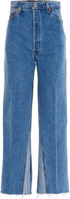 Wide-Leg Cropped Jeans-AO