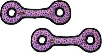 Tuffy Ultimate Tug-o-War Pink Leopard, 2-Pack Dog Toys